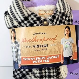 Girls Shirt Jacket with Tee